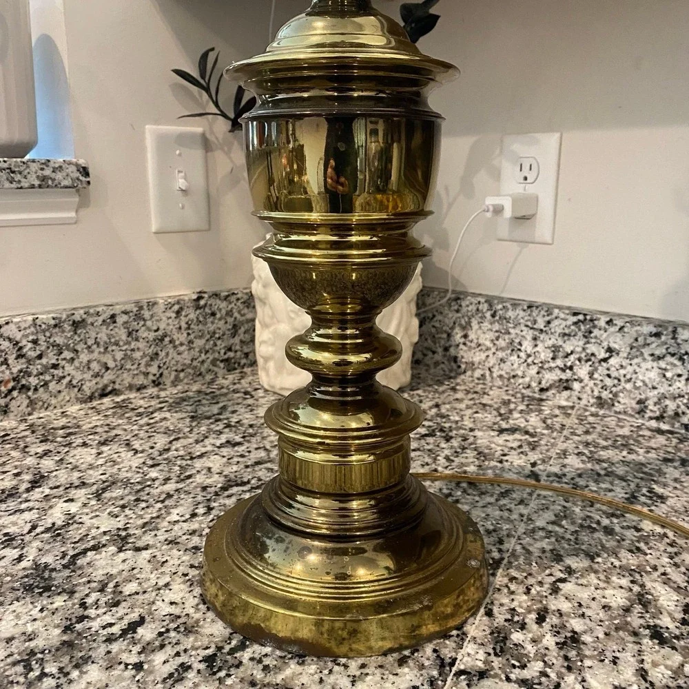 Vintage Westwood Hollywood Regency Solid Brass Table Lamp